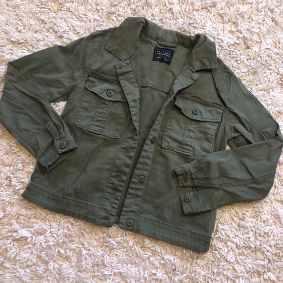 Sanctuary Olive Green Button-Up Cargo Jacket - Picture 3 of 10